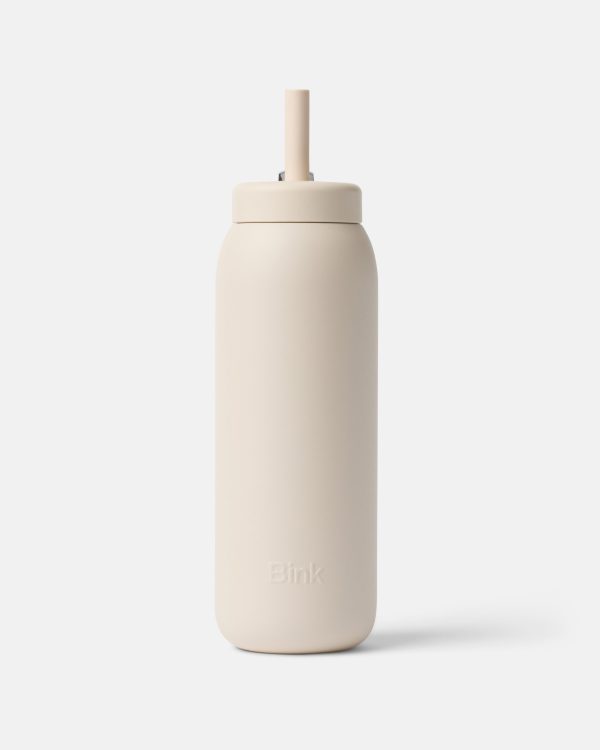 Stainless Straw Cap 24oz Almond
