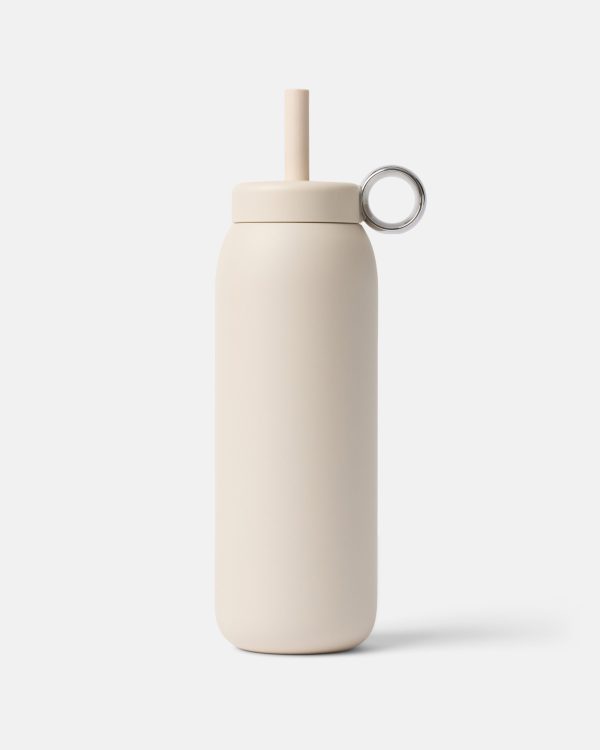 Stainless Straw Cap 24oz Almond