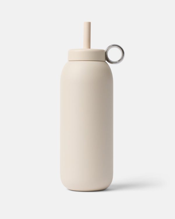 Stainless Straw Cap 32oz Almond